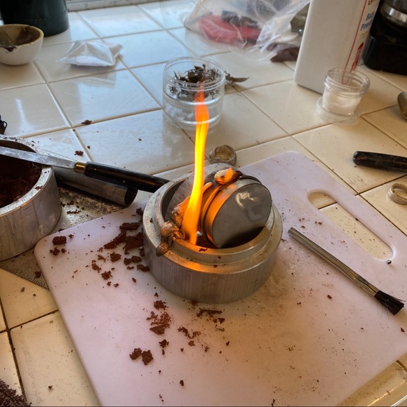 Chunky handmade set of 3 sterling silver rings - Picture 11 of 17